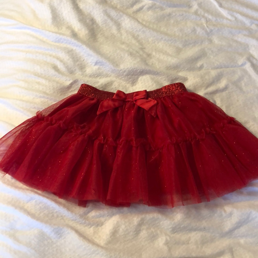 Red Tulle Sparkle Skirt